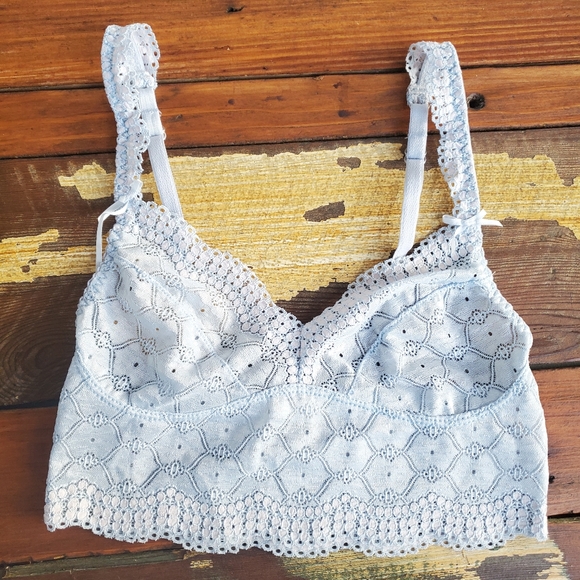Hanna Lingerie Other - 📦Hanna Light Blue Lace Bra Brallette Sz S